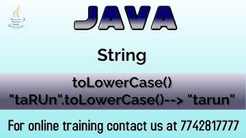 how to convert string into lowercase in java in hindi | toLowerCase() method in java