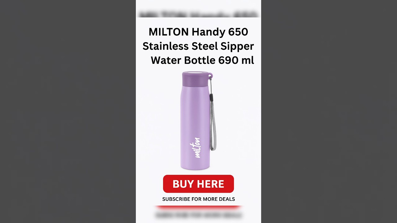 MILTON Handy 650 Water Bottle 💜 | Leak Proof, Rust Proof & Stylish! | Best Bottle for School & Gym 🔥