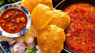 भंडारे वाली अचारी आलू टमाटर की सब्जी और फूली-फूली पूरी| Halwai Style Aaloo Tamatar Sabji Puri Recipe screenshot 5