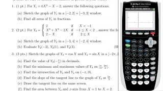 TI Graphing Calculator: Defining a Piecewise-Defined Function - M516 H5 #2 (S21)