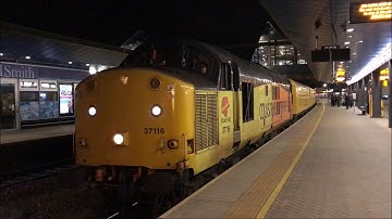 Colas Rail Class 37 on Network Rail Test Train departs Reading *HD*
