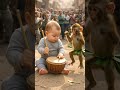 Drumming Baby Dancing Monkey Stole Everyone S Heart Cutest Street Performance Ever