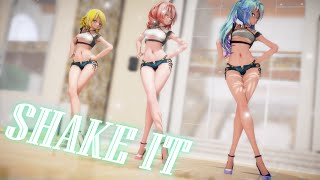 【ボーカロイド/Vocaloid】テト・ミク・リンでSistar(씨스타) - Shake It【Mmd】【4K】【カメラ配布/Camera Dl】