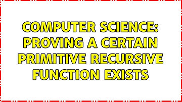 Computer Science: Proving a certain primitive recursive function exists