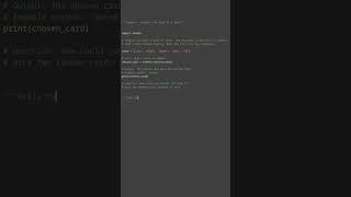 random choice example #python #showcase