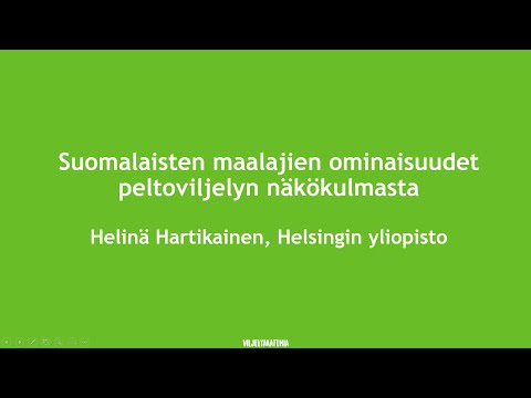 Viljelyakatemia 9.11.2020 Maalajeista Helinä Hartikainen Helsingin yliopisto