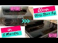 How To Clean Glass Stove Top in 5 Minutes/Remove Burnt Food/Make the Stove Shiny and Clean