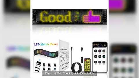 LED Matrix Pixel Panel USB 5V RGB Car Sign Bluetooth App Control Flexible Addressable Pattern Graffi