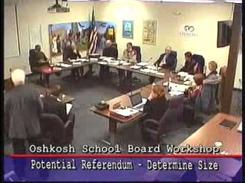 Oshkosh School Board Meeting December 18, 2013 school board แปลว่า