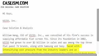 VIZIO, Inc. Case Solution & Analysis Caseism.com