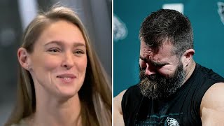 Kylie Kelce REACTS to Jason Kelce Retiring From the NFL After Crying During Press Conference