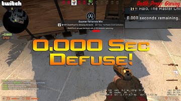 CSGO 3k Clutch + Defuse with 0.000 Seconds Left?!