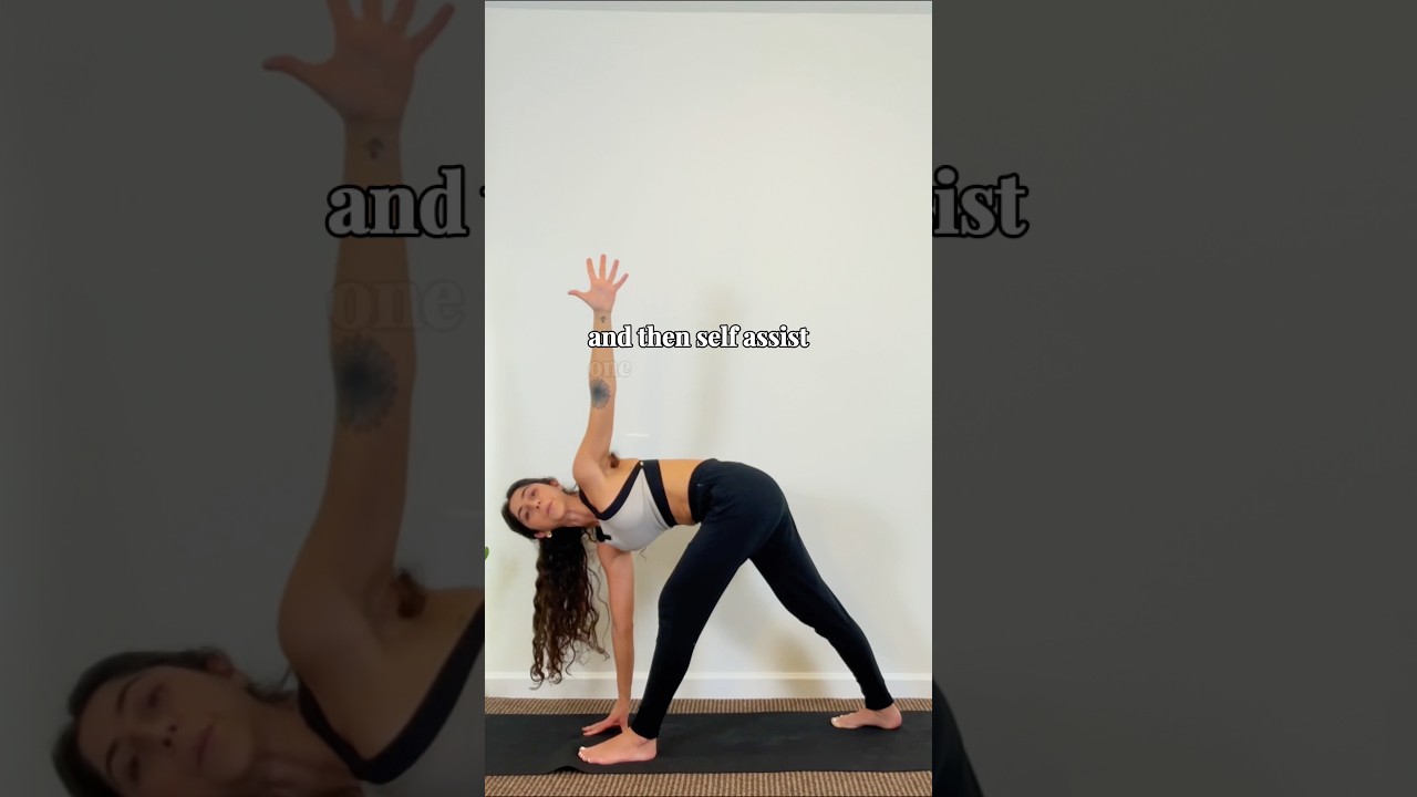 The forgotten self-assist technique for twisted pyramid pose 