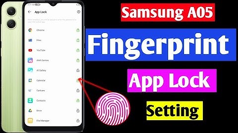 Samsung a05 app lock fingerprint | Samsung a05 me app par fingerprint lock kaise lagaen