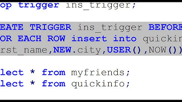 Triggers Insert Update Delete
