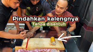 Pindahkan kaleng tanpa ditiup/sentuh