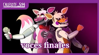 Voces finales para Funtime Foxy y Lolbit FNAF514 [FnafAU fan-canon] (pequeño Fandub)  - Calesote514