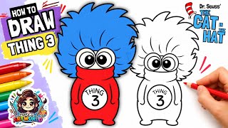 How to Draw Thing 3 from The Cat in the Hat (2026) | Easy Drawing Tutorial