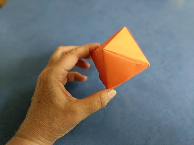 ◊ Восьмигранный куб — оригами | Октаэдр из бумаги, без клея и ножниц. ☑