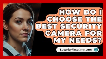 How Do I Choose The Best Security Camera For My Needs? - SecurityFirstCorp.com