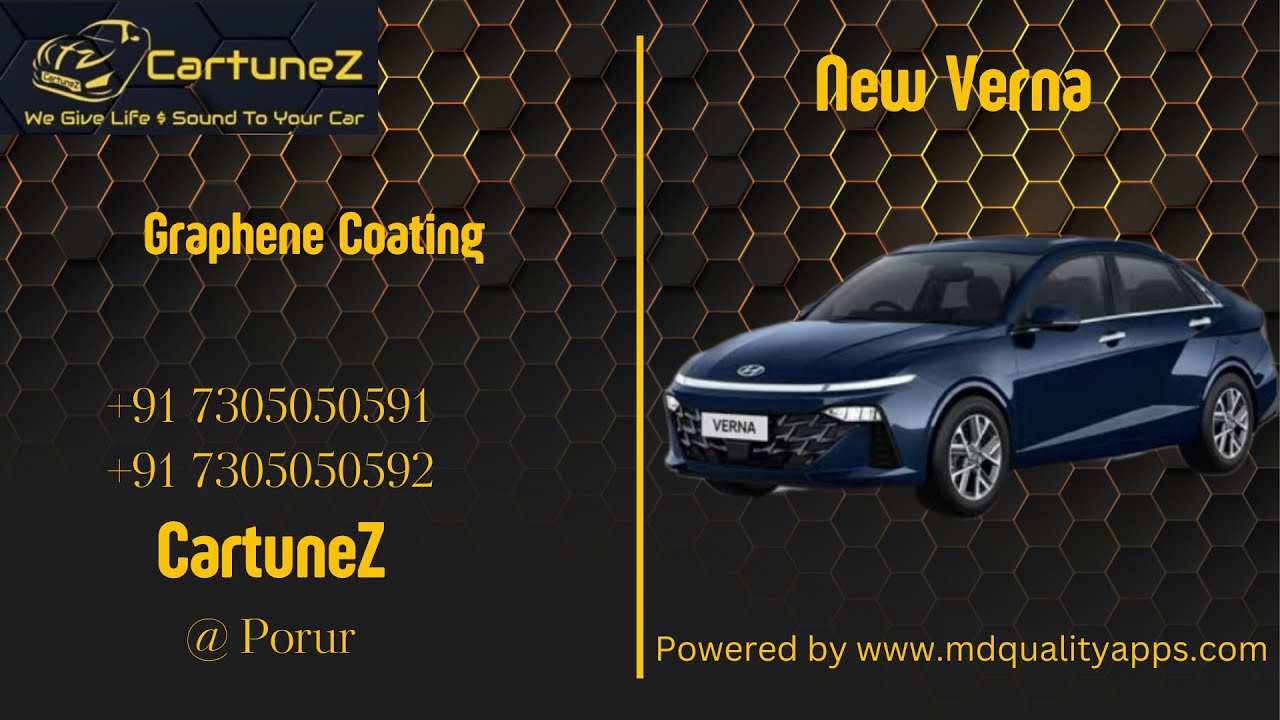 New Verna Graphene Coating Car Accessories CartuneZ Chennai