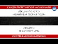 Квантовая теория поля, Киселёв В.В., Лекция 03, 18.09.20