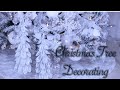 Winter Wonderland Christmas Tree Décor// Walmart 7.5ft Flocked Tree//Modern on a Budget