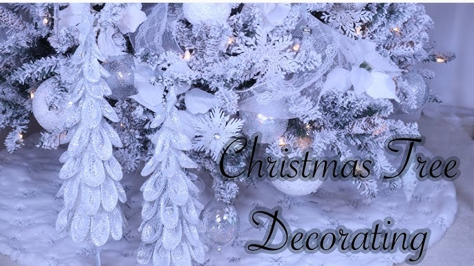 🎄MAGICAL WINTER WONDERLAND CHRISTMAS TREE DECORATING IDEAS/DECORATE WITH  ME LIVING ROOM TRENDY 