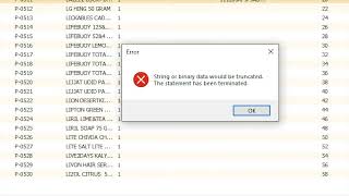 String or binary data would be truncated the statement has been terminated !! how to solve