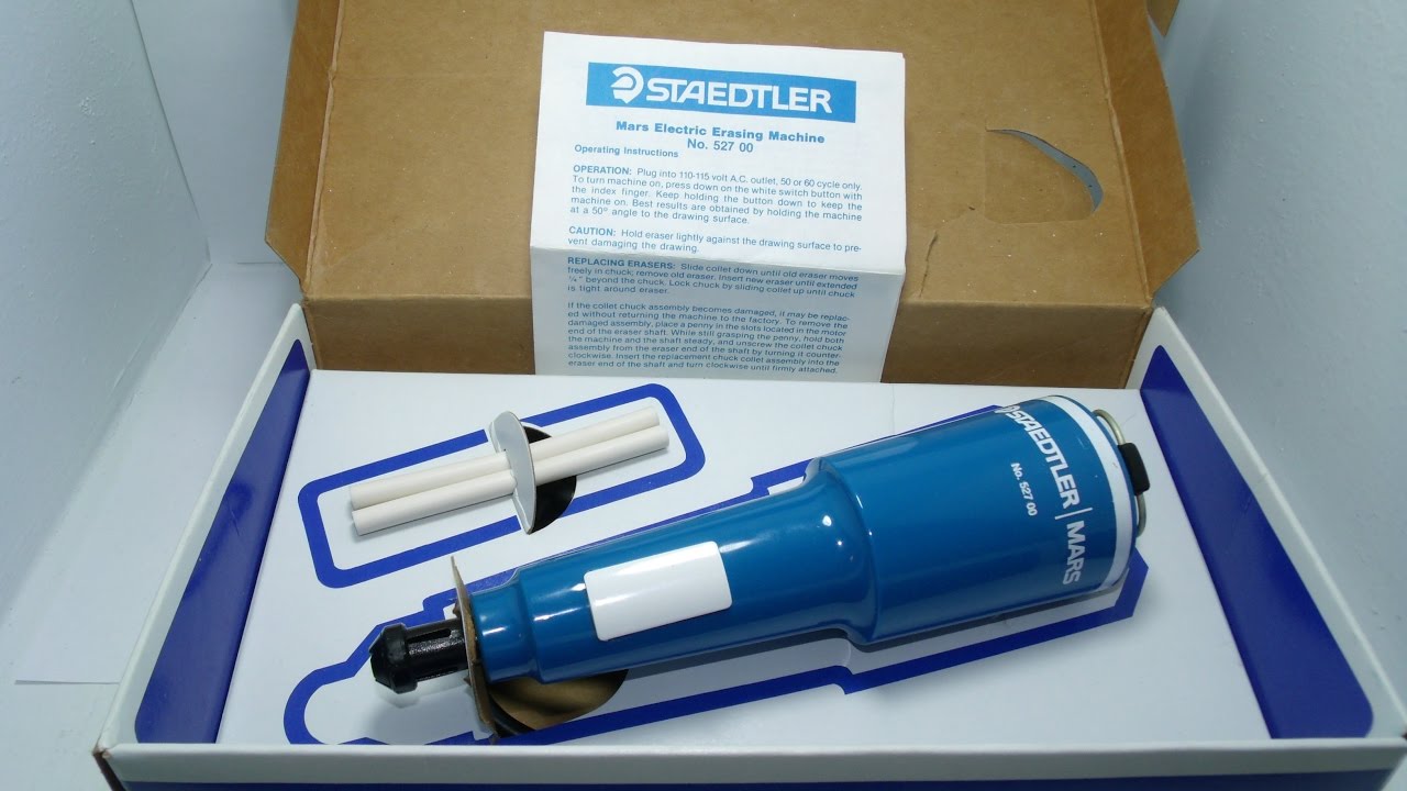 Staedtler 527 00 Mars Electric Erasing Machine YouTube