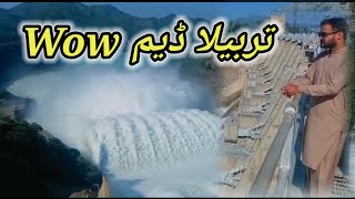 Tarbela Dam spillway x  water buttiful view x KPK Pakistan 2023