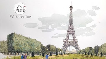 Watercolor | Eiffel Tower, Paris France