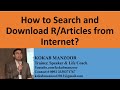 How to search and download Research Articles from Internet. step by step like 1 2 3 Mp3 Song