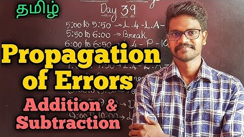 Propagation|Of|Errors|Addition|Subtraction|Physics 11|Tamil|Muruga MP
