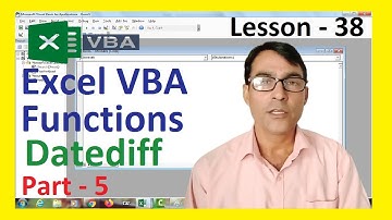 Excel VBA Functions | Datediff in excel VBA | Excel VBA for beginners - 38