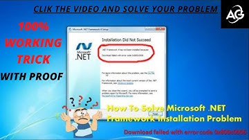 HOW TO FIX NET FRAMEWORK ERROR 100% | INSTALLATION DID NOT SUCCEED| |IN WINDOWS 7 | |AHMAD GAMING||