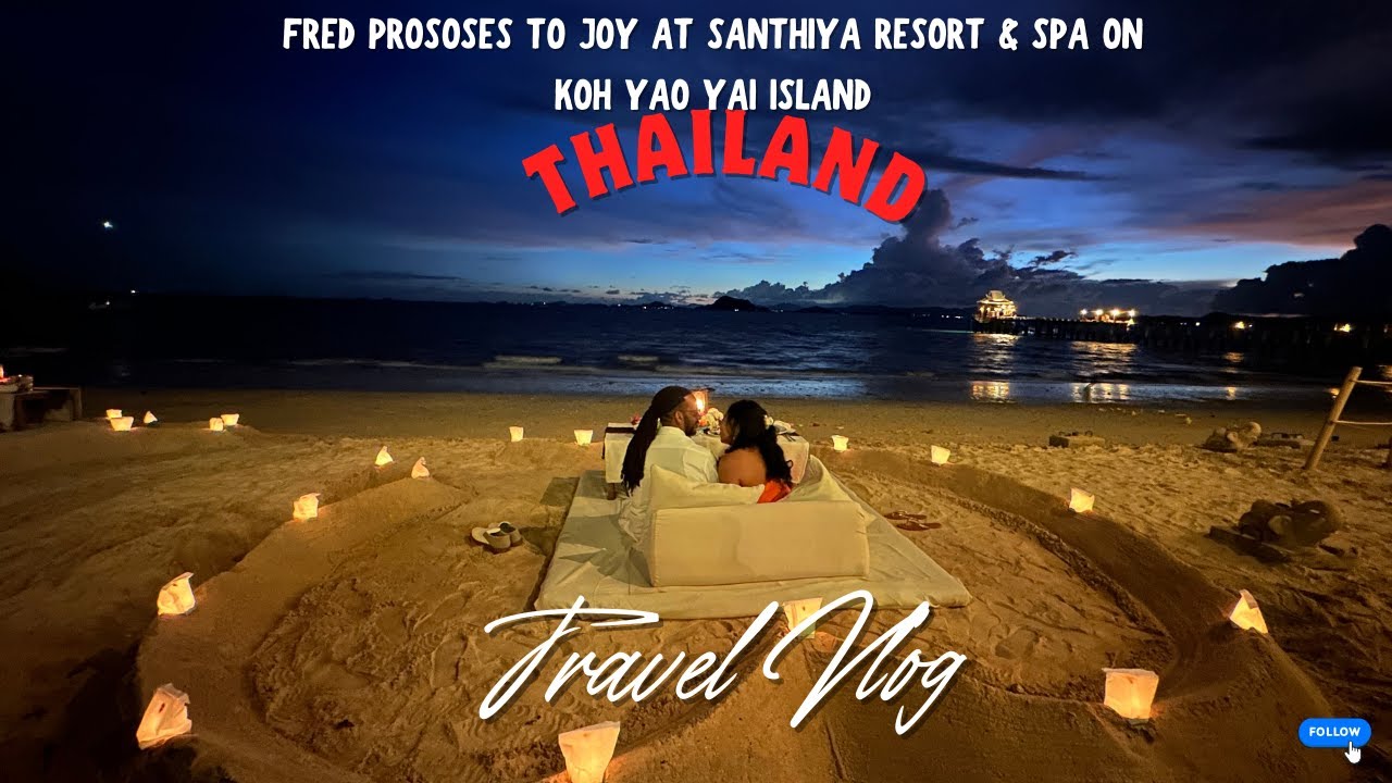 Fred proposes to Joy at Santhiya Resort on Koh Yao Yai Island