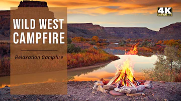 Cozy Campfire in the Wild West: A 10 Hour Relaxing Colorful 4K Visual Experience on the Green River