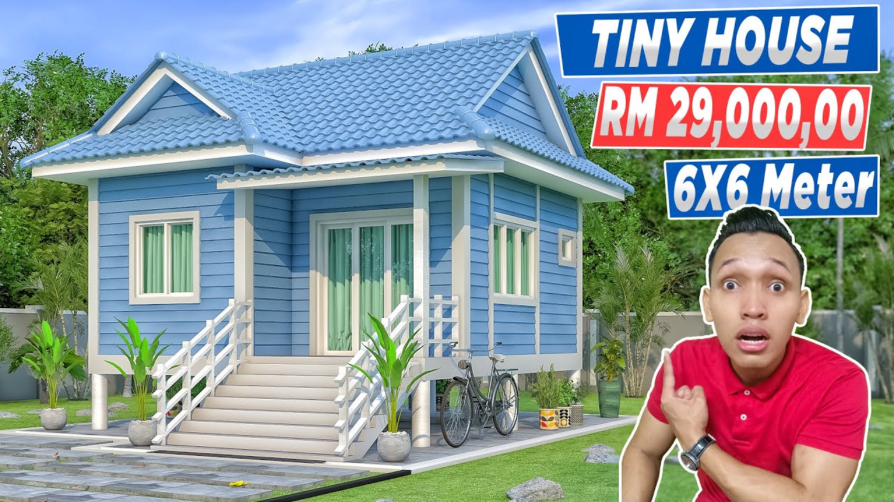 Download Small House Design 6x6 Meters (36sq.m) - 20'x20' Feet (400sq.ft)