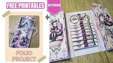 September Free Project & Printables Folding Folio Step by Step Project Tutorial
