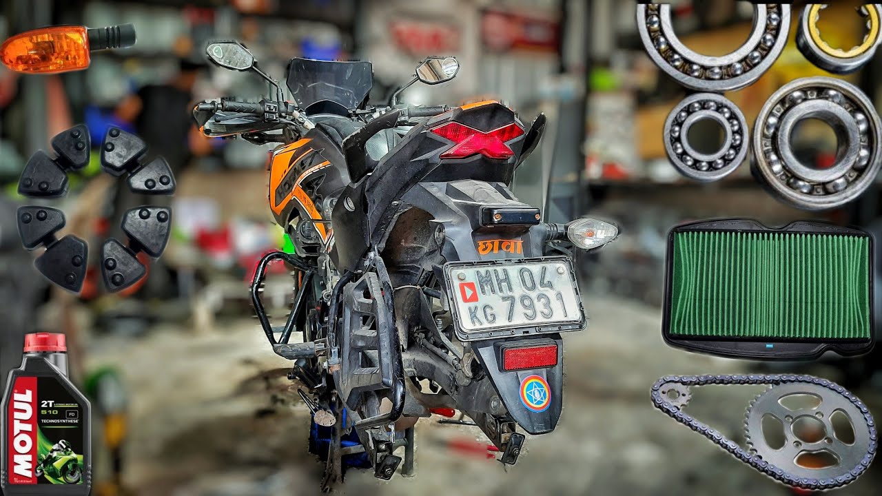 Full Service Honda 160R Change Chain Sprocket, Oil, Air