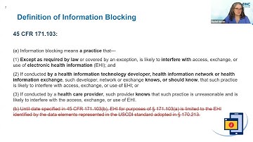 HTI-1 Proposed Rule: Information Blocking Info Session