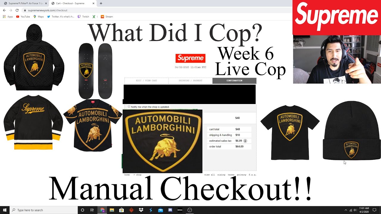 Supreme Lamborghini Live Cop Week 6 SS 2020