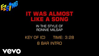 Video thumbnail of "Ronnie Milsap - It Was Almost Like A Song (Karaoke)"