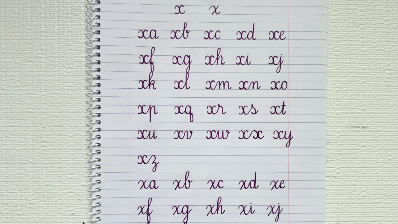 How to connect cursive x | How to connect cursive letters | cursive handwriting practice 