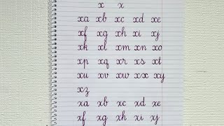 How to connect cursive x | How to connect cursive letters | cursive handwriting practice 