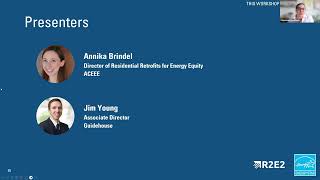 R2E2 Webinar: Centering Energy Affordability in Low-Income Home Electrification Programs