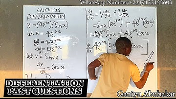 DIFFERENTIATION |CALCULUS| PAST Questions | Well Explained | #ganiyuabubakar #differentiation