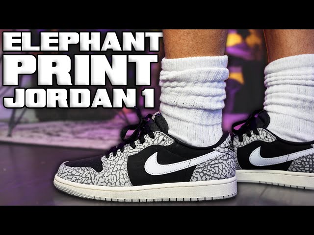 Air Jordan 1 Low OG Elephant Print 