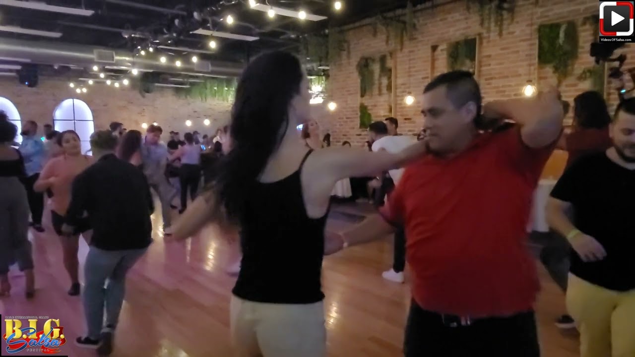 Johanna y Tavo Social Dancing at BIG Salsa Festival Houston Pre-Party 2022